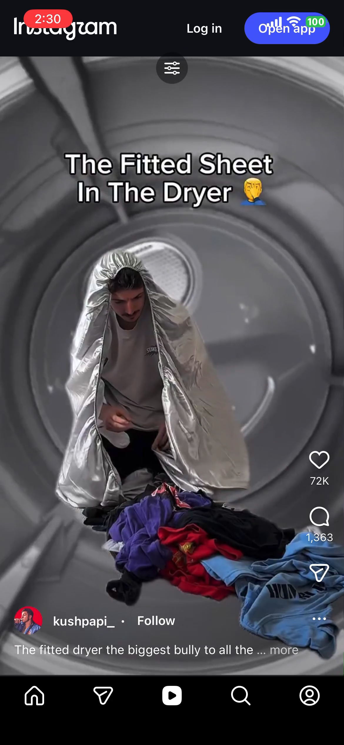 Actual Instagram Reel captured from a screen recording
